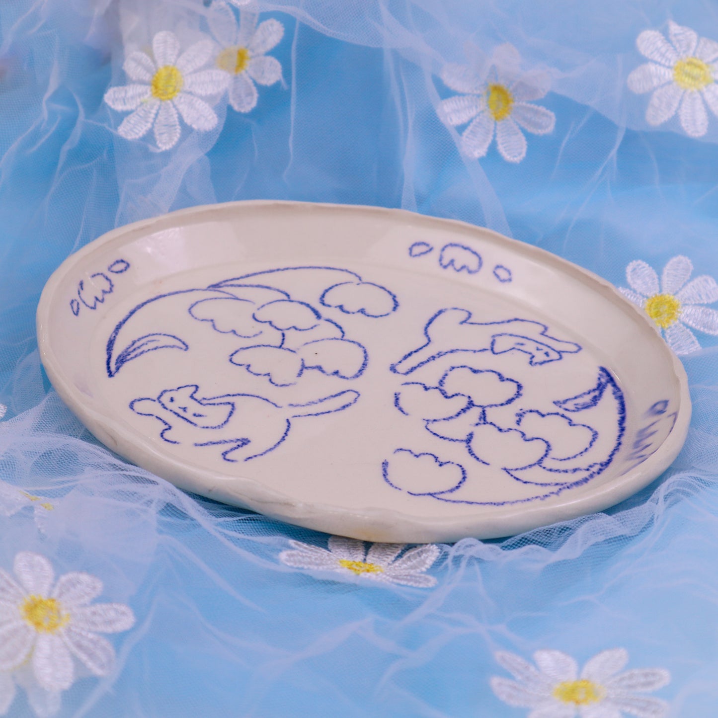 Kitties and the Bluebells | Plate