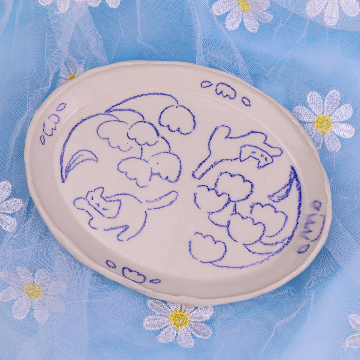 Kitties and the Bluebells | Plate