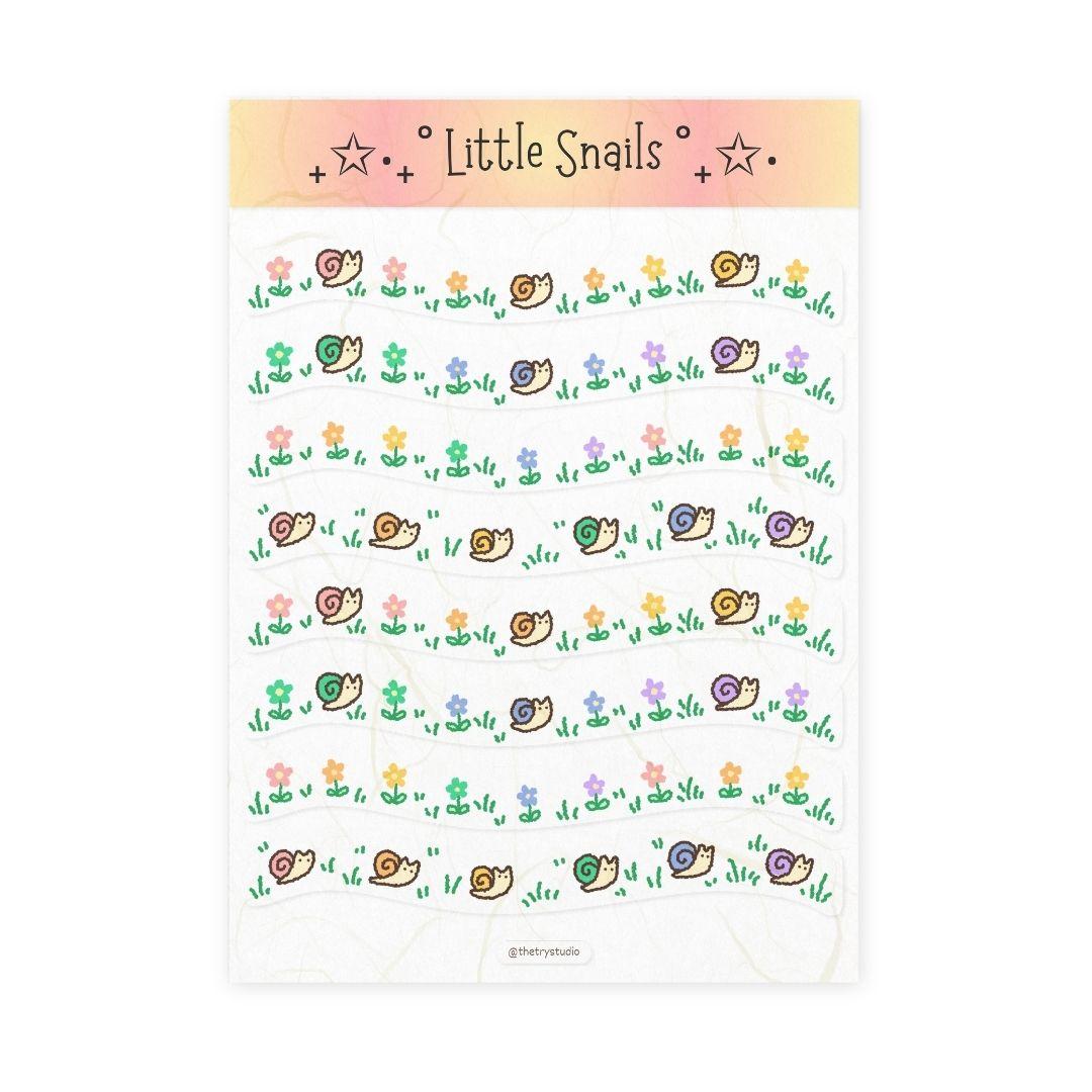 Little Snails | Journaling Sticker Sheet