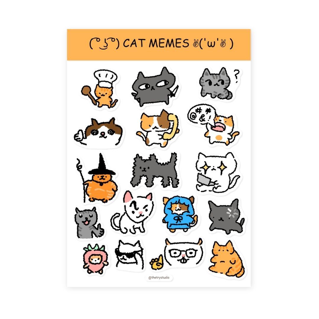 Cat Memes | Sticker Sheet