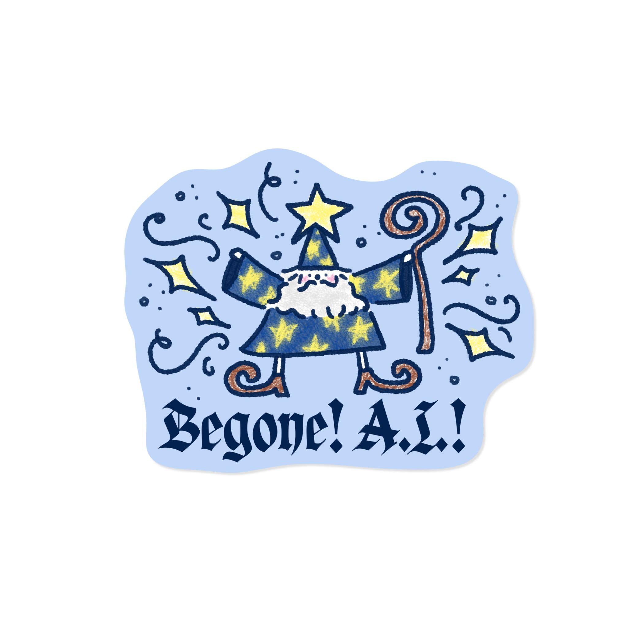 Be gone! AI! | Sticker