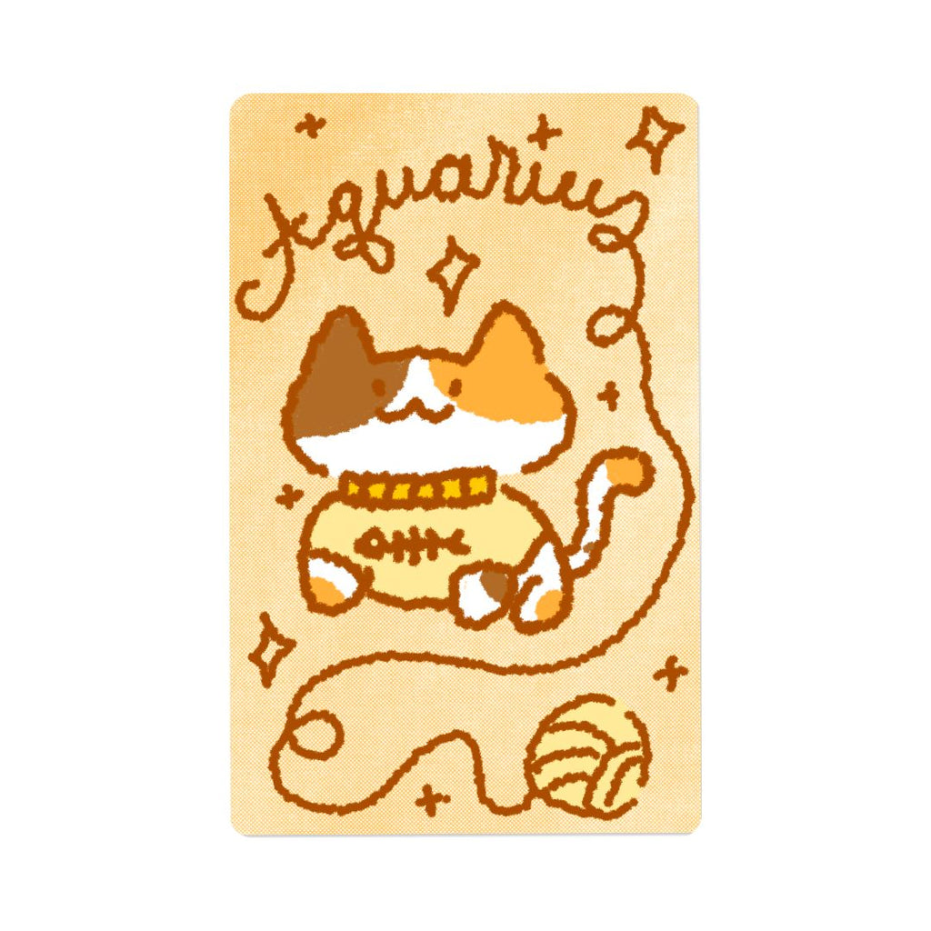 Zodiac Yarn Kitties | Transit Card Sticker