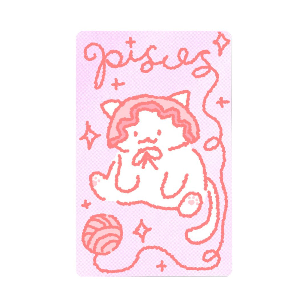 Zodiac Yarn Kitties | Transit Card Sticker