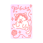 Zodiac Yarn Kitties | Transit Card Sticker