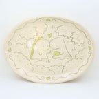 Dinosaurs in love | Plate