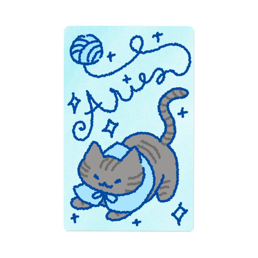 Zodiac Yarn Kitties | Transit Card Sticker