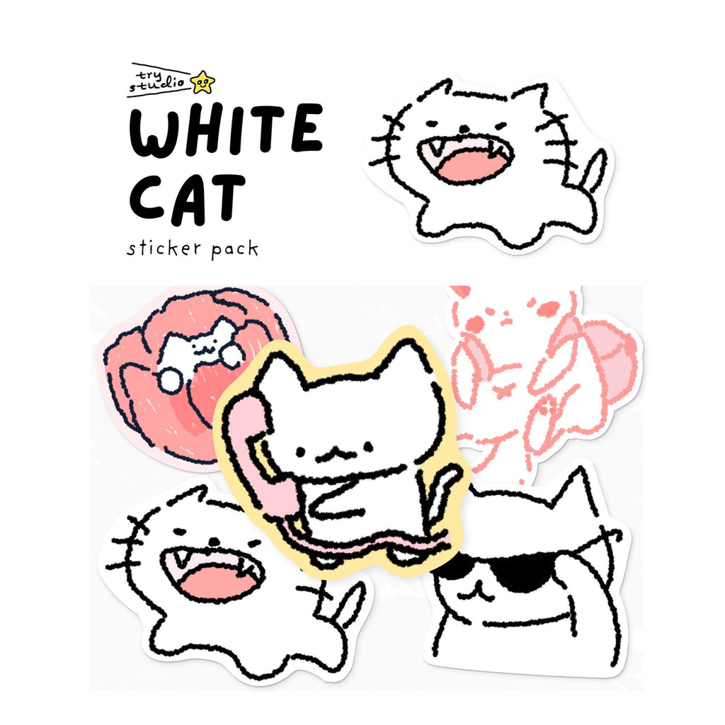 White Cat | Sticker Pack