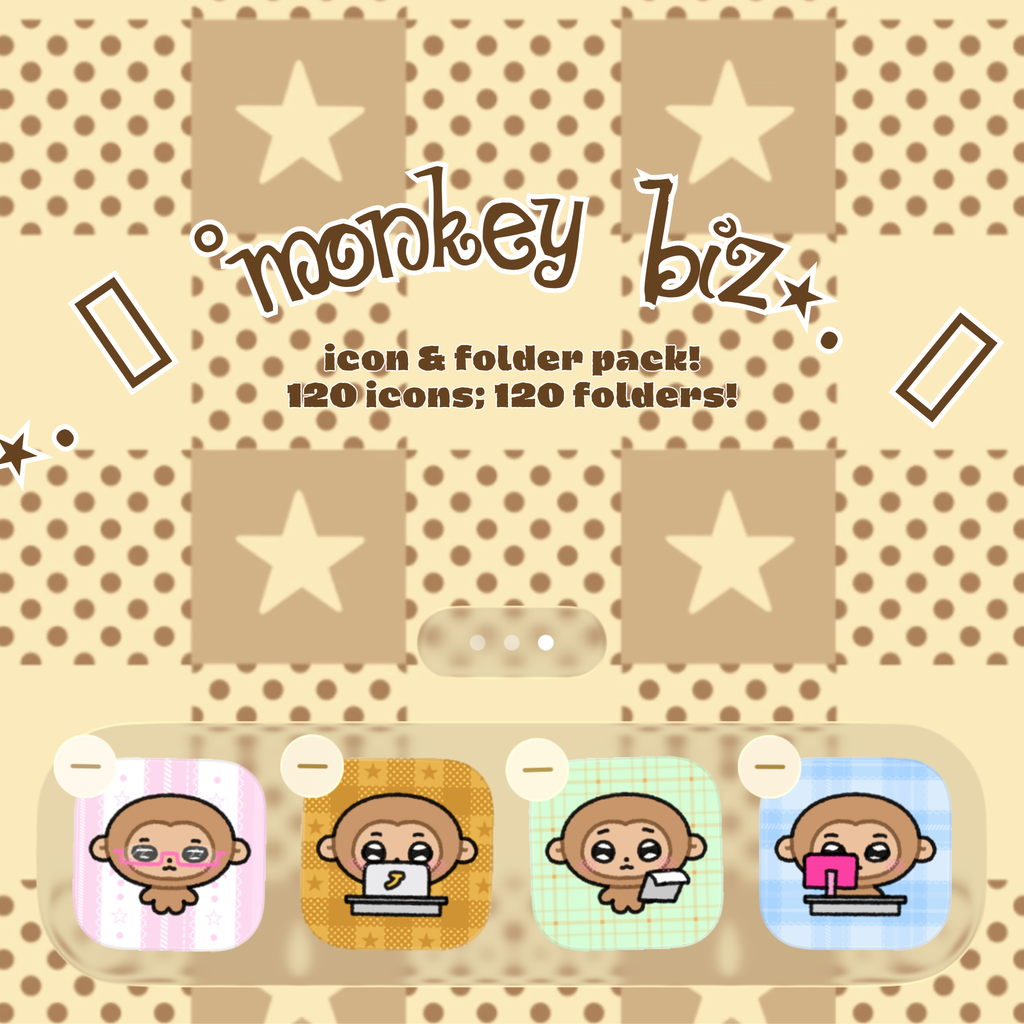Monkey Biz | App icon & Folder pack
