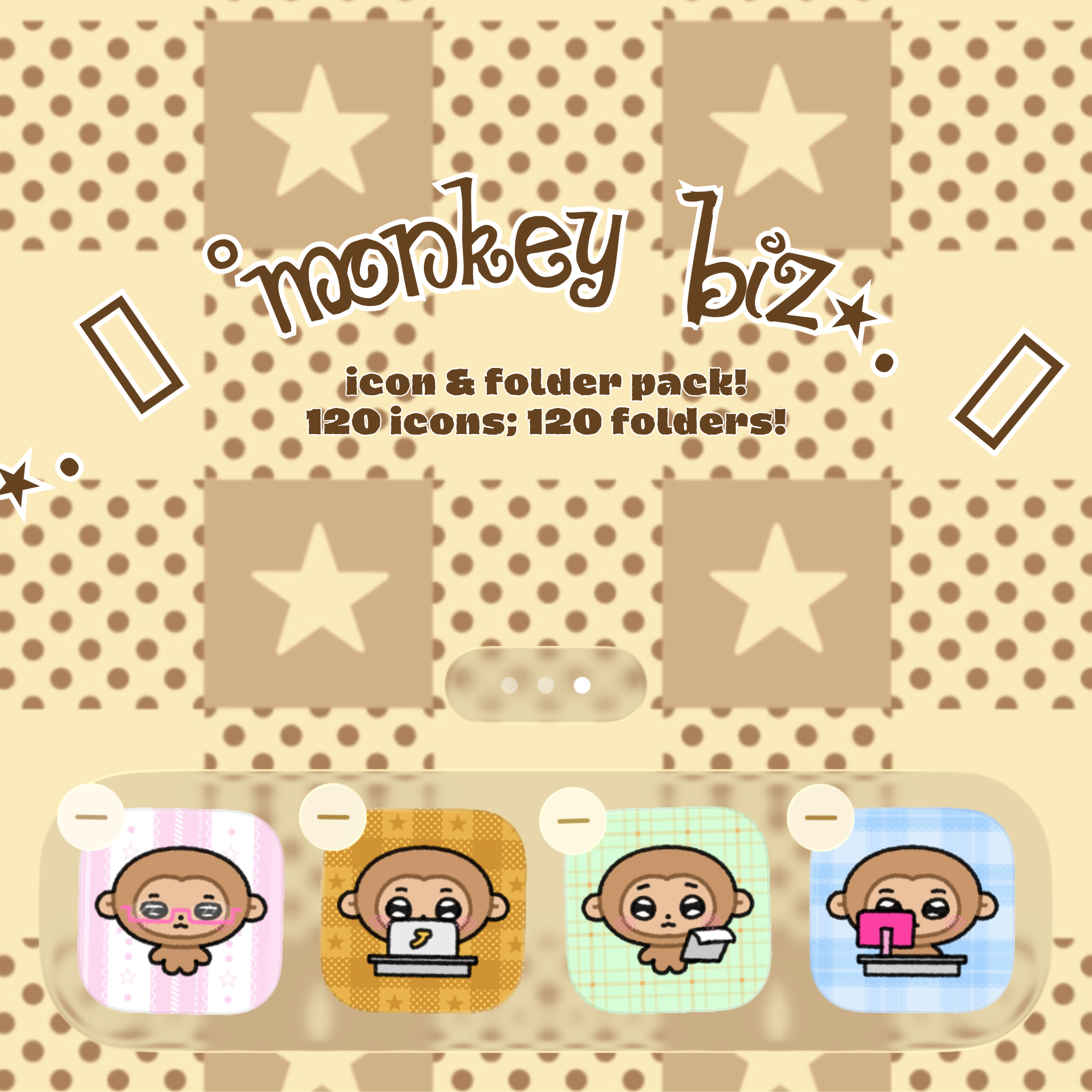 Monkey Biz | App icon & Folder pack