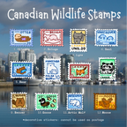Canadian Wildlife Stamp | Sticker
