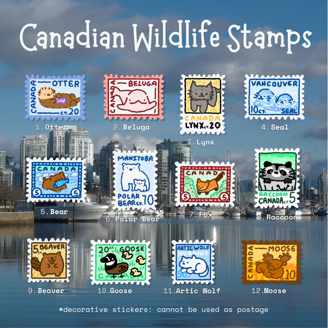Canadian Wildlife Stamp | Sticker