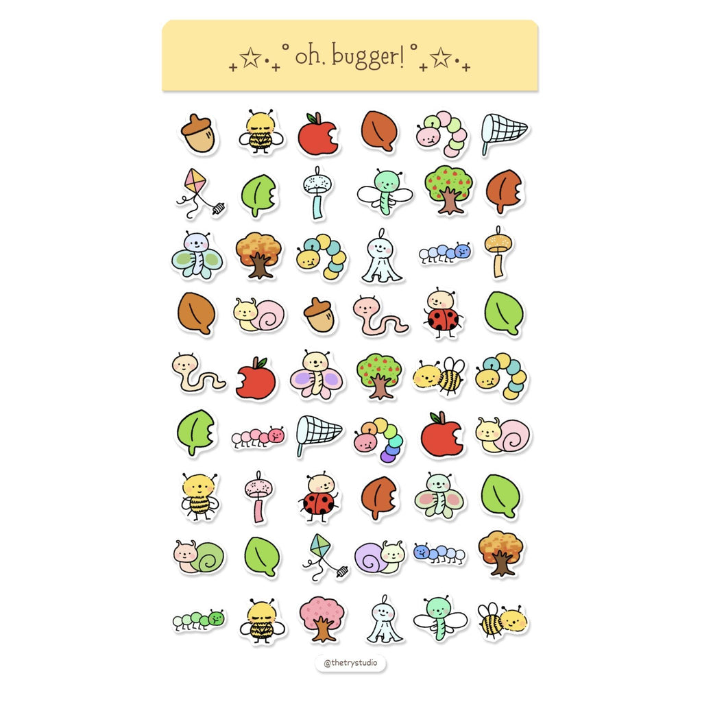 Oh bugger! | Journaling Sticker Sheet