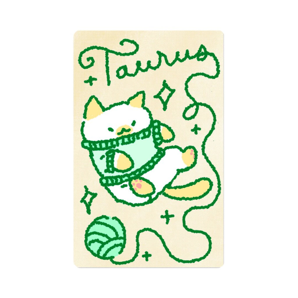 Zodiac Yarn Kitties | Transit Card Sticker