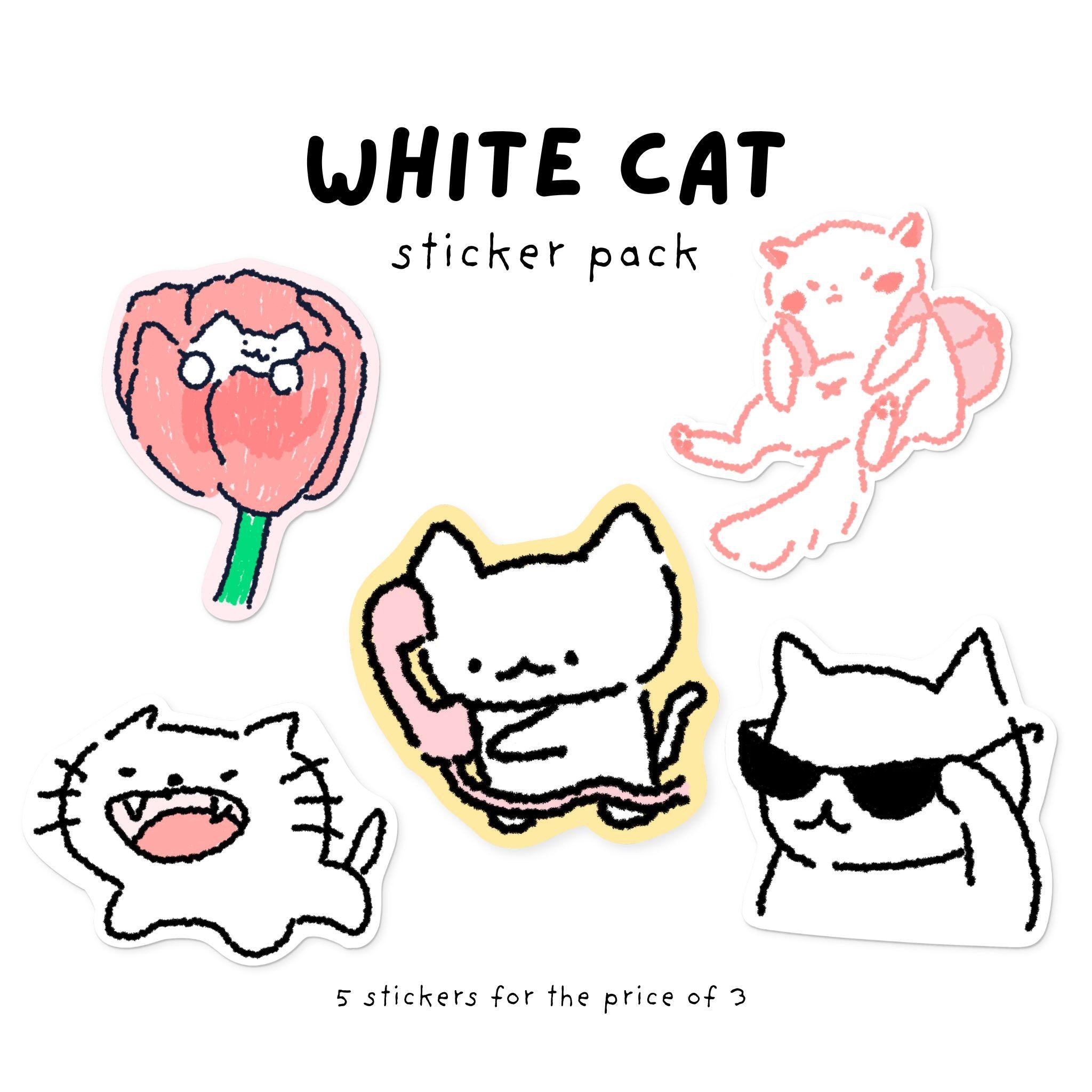 White Cat | Sticker Pack