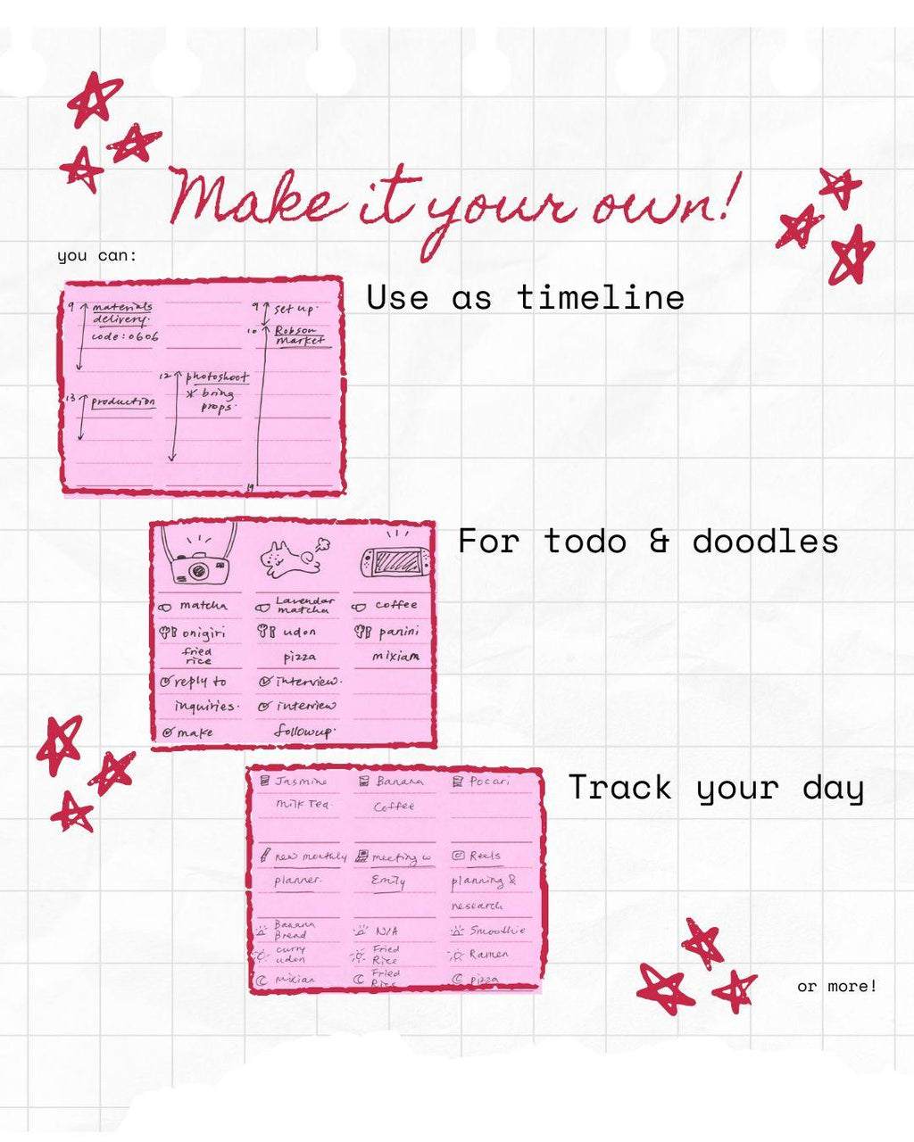 Everything you want is within reach | Weekly memo pad