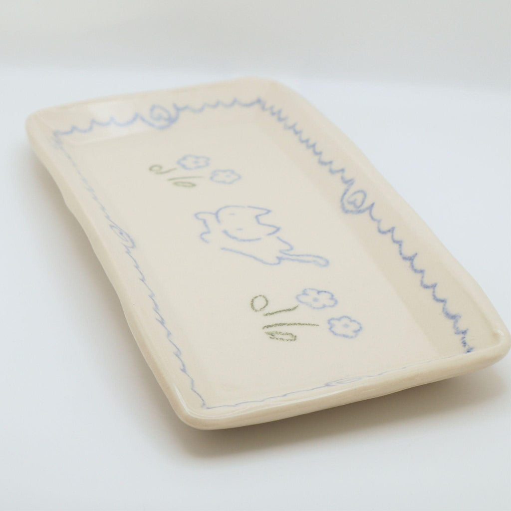 In the flower field | Plate