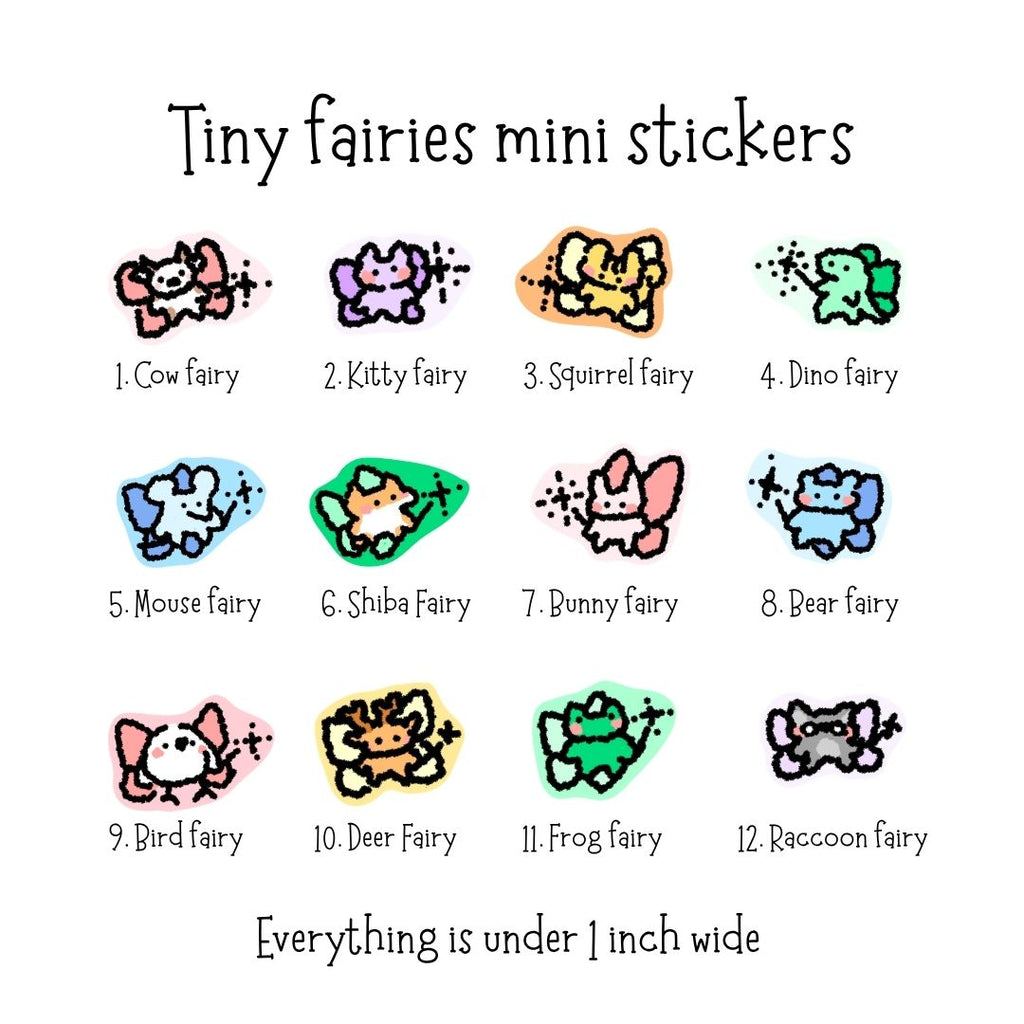 Tiny Fairies | Sticker Sheet & Sticker Flake