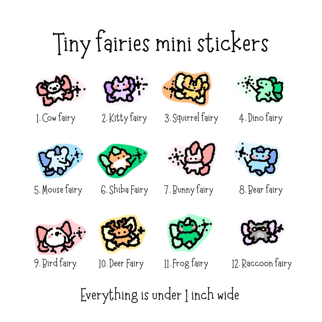 Tiny Fairies | Sticker Sheet & Sticker Flake