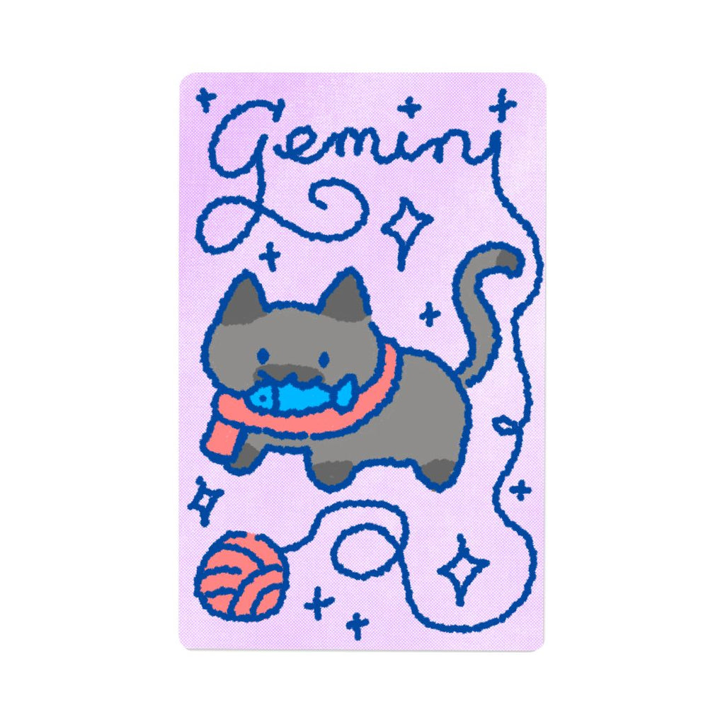 Zodiac Yarn Kitties | Transit Card Sticker