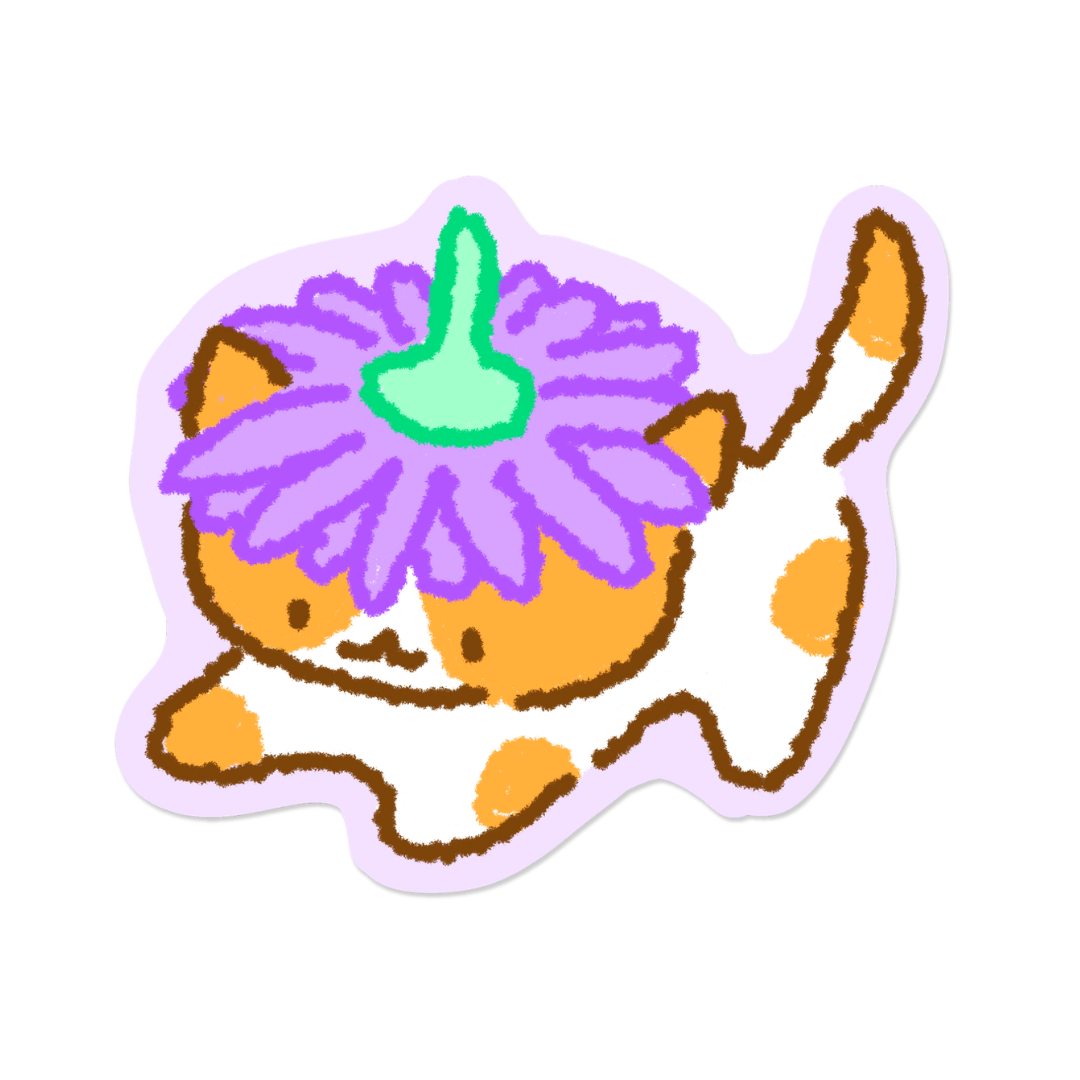 Kitties In Flower Hats | Sticker