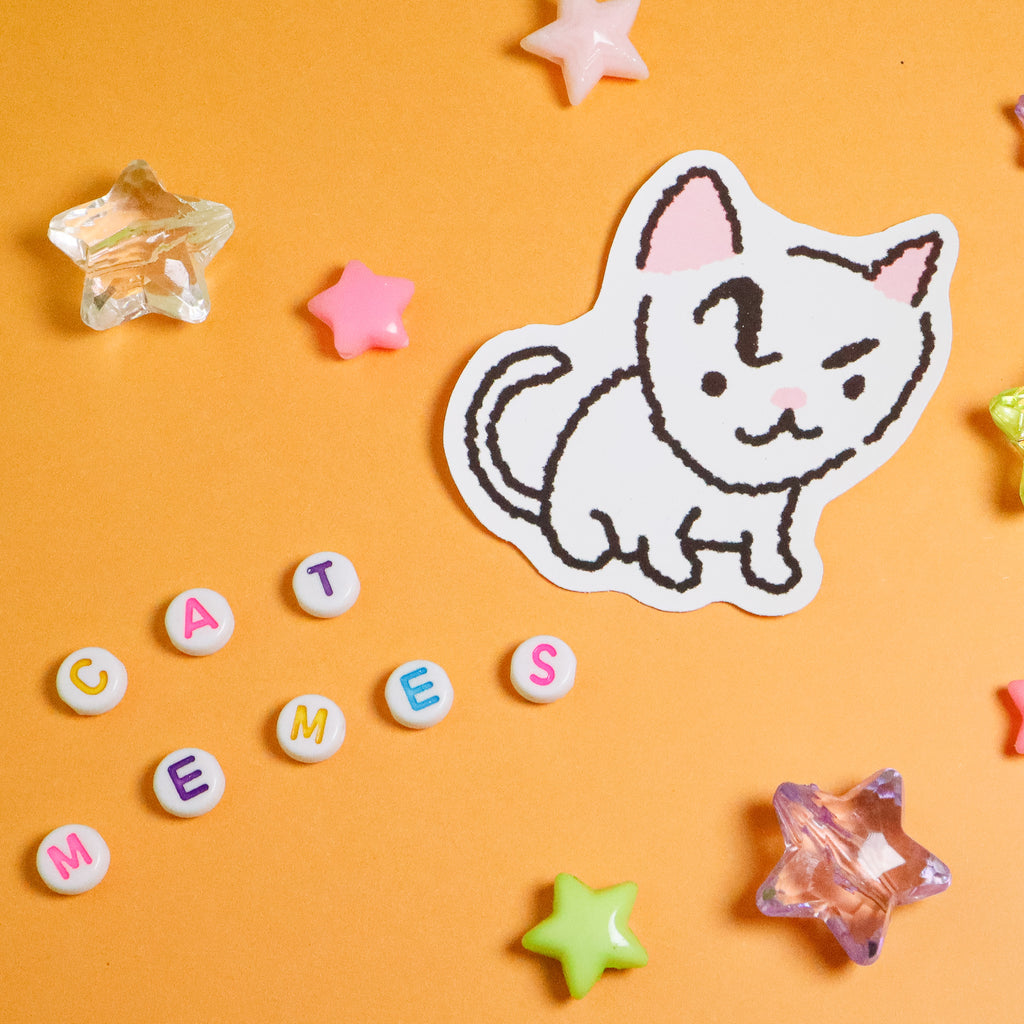 Judgy Cat Cat Meme | Sticker