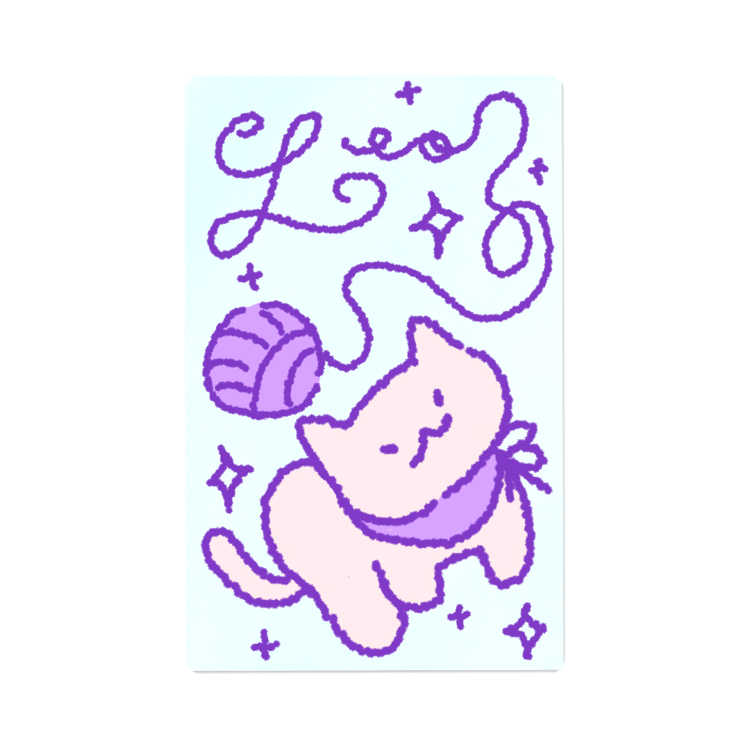 Zodiac Yarn Kitties | Transit Card Sticker