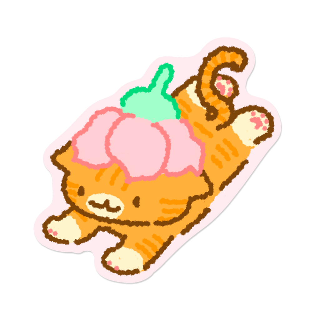 Kitties In Flower Hats | Sticker