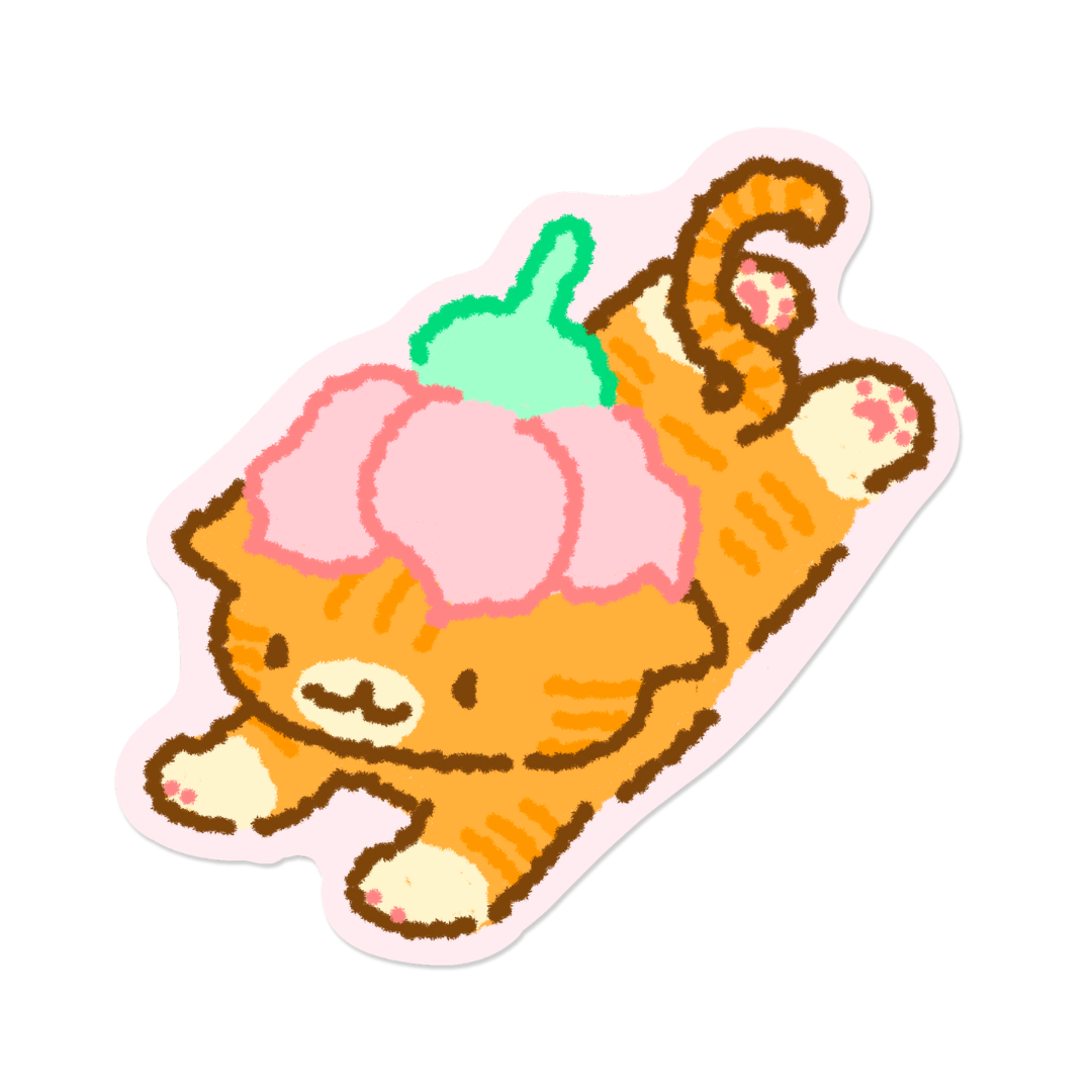 Kitties In Flower Hats | Sticker