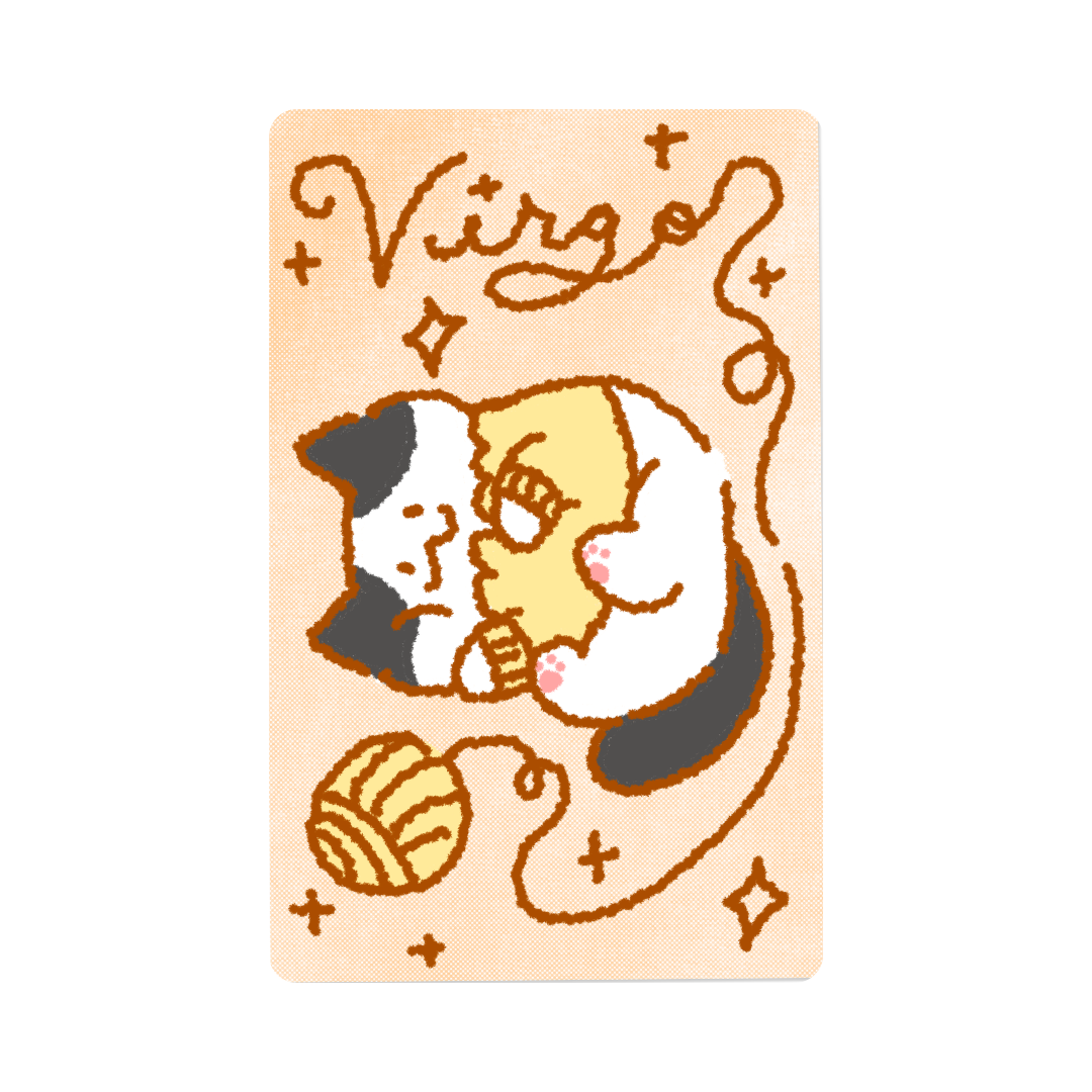 Zodiac Yarn Kitties | Transit Card Sticker