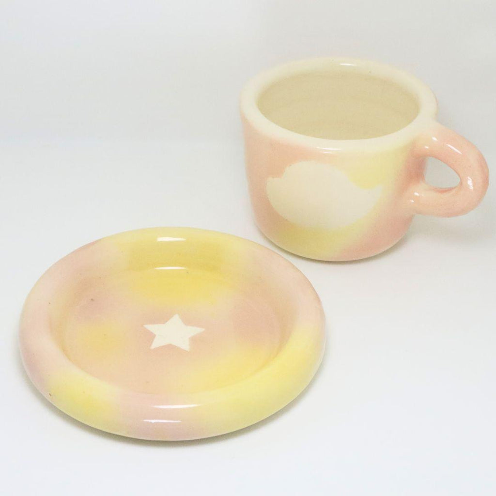 Cloudy Days (Pink& Yellow) | Plate