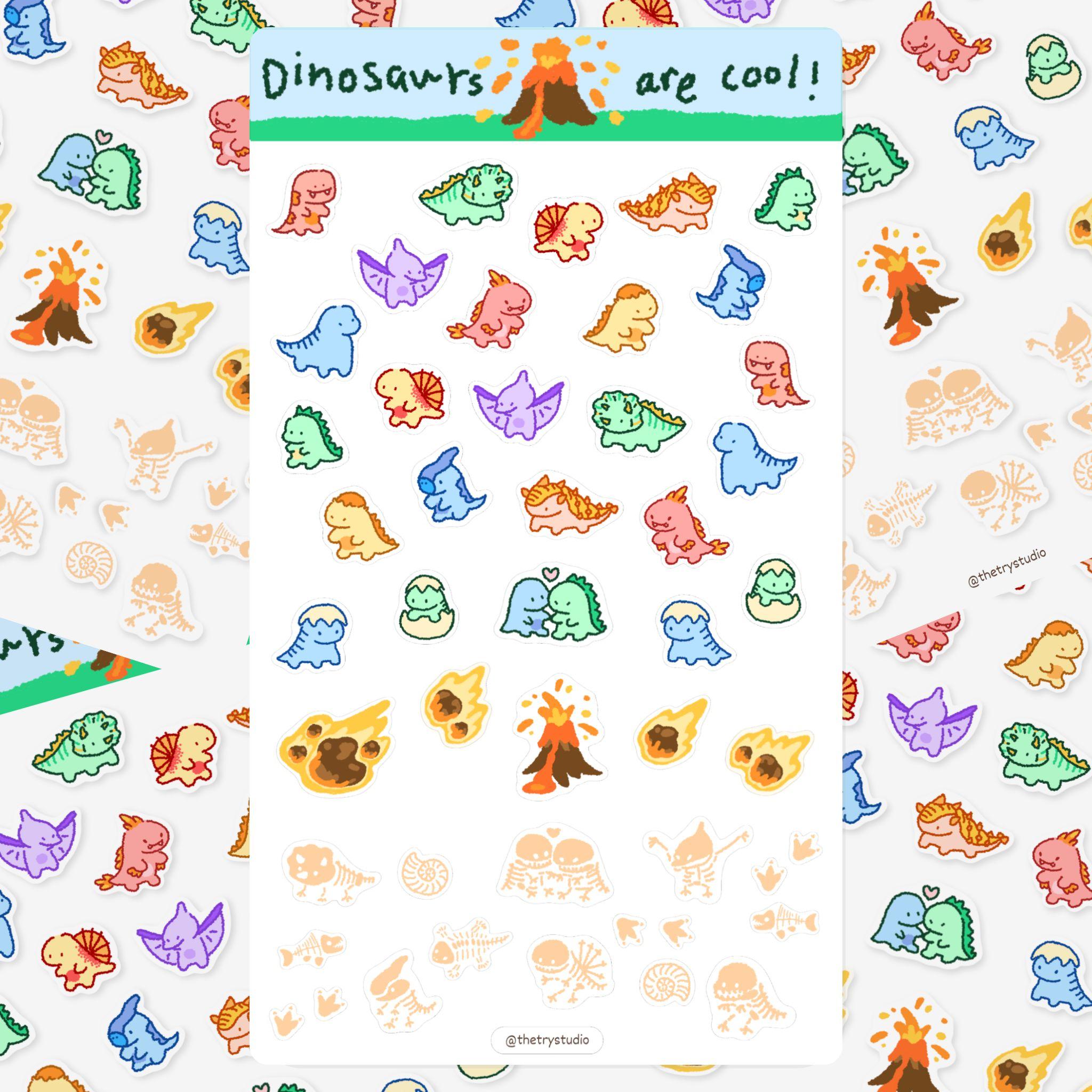 Dinosaurs are COOL | Journaling Sticker Sheet