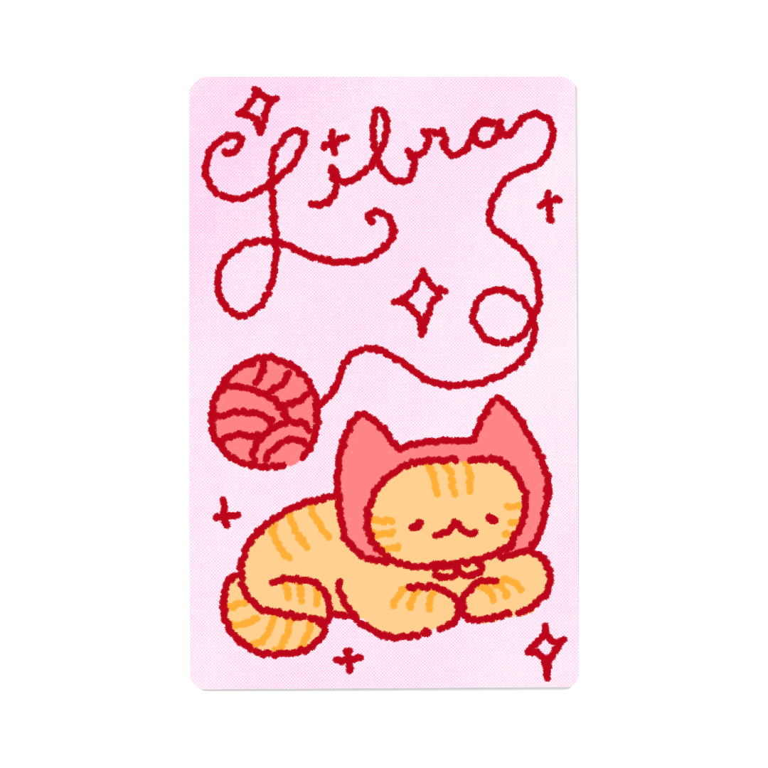 Zodiac Yarn Kitties | Transit Card Sticker
