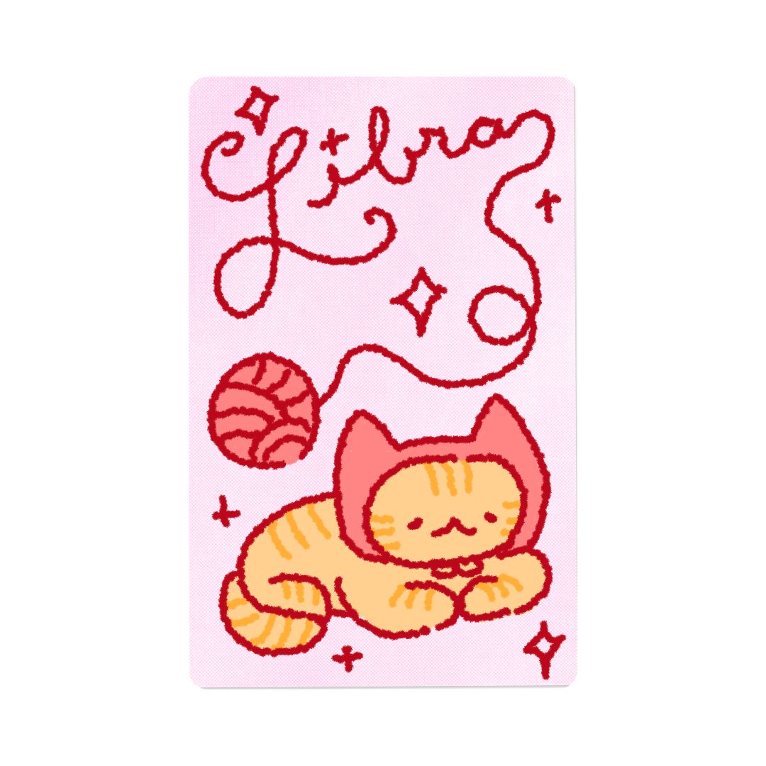 Zodiac Yarn Kitties | Transit Card Sticker