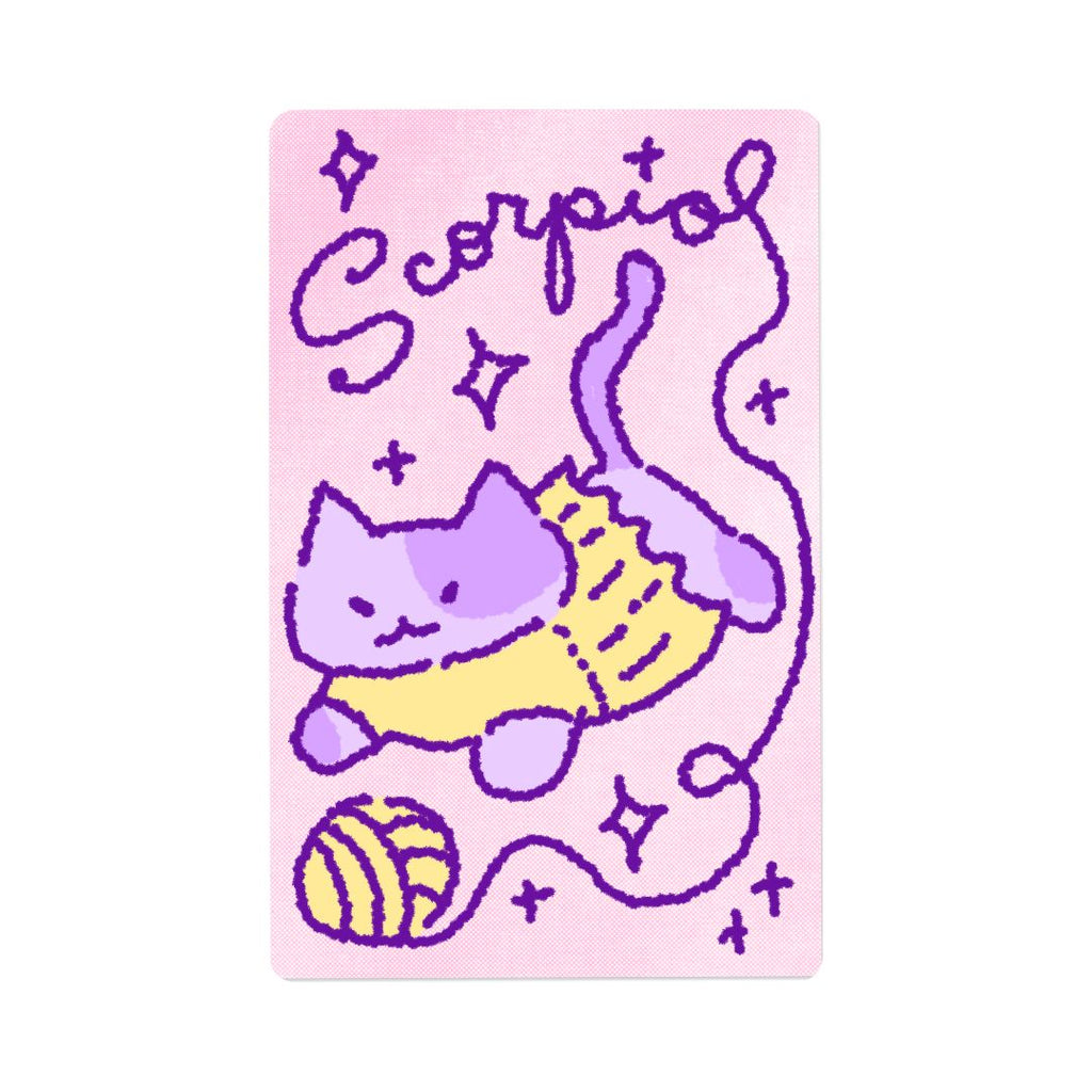 Zodiac Yarn Kitties | Transit Card Sticker