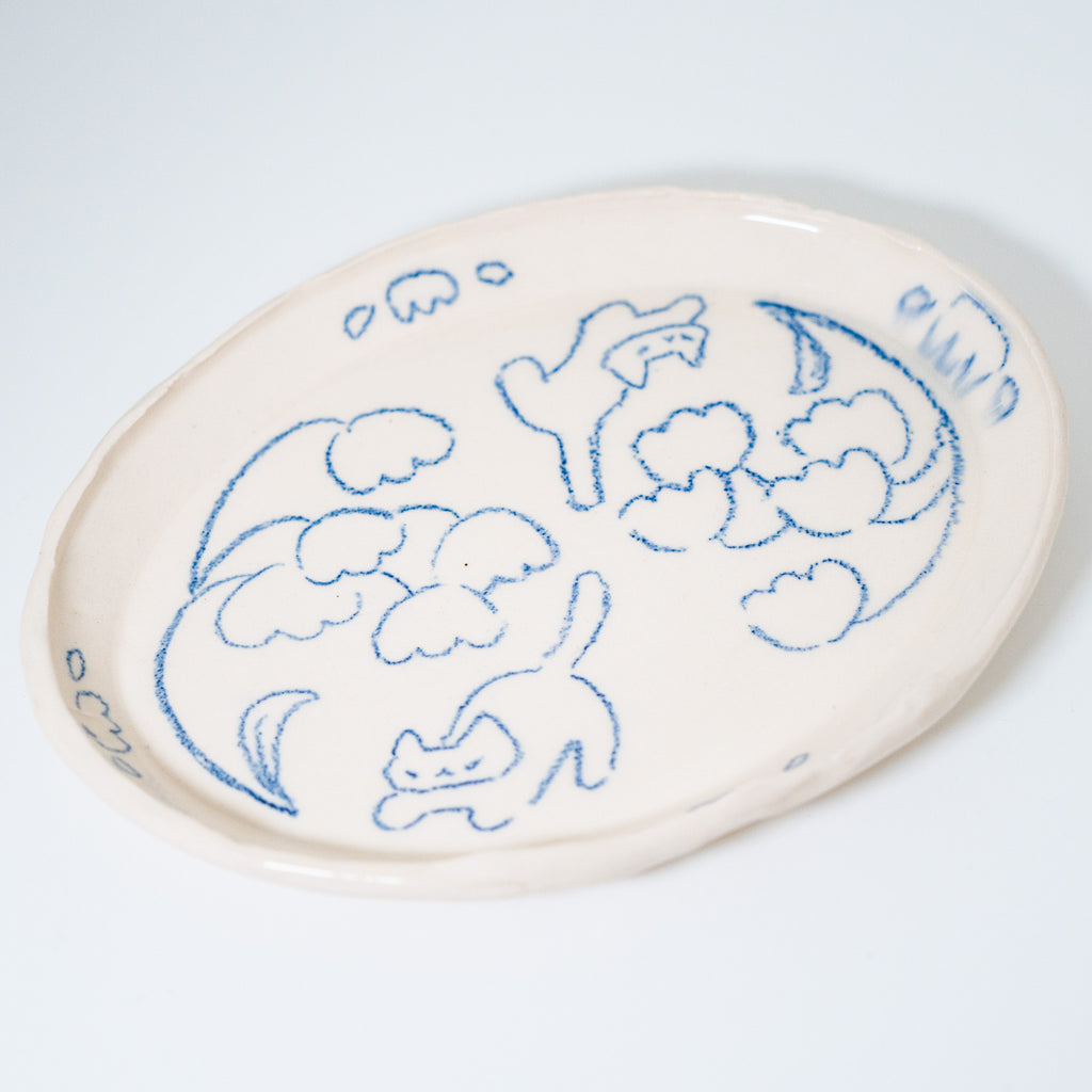 Kitties and the Bluebells | Plate