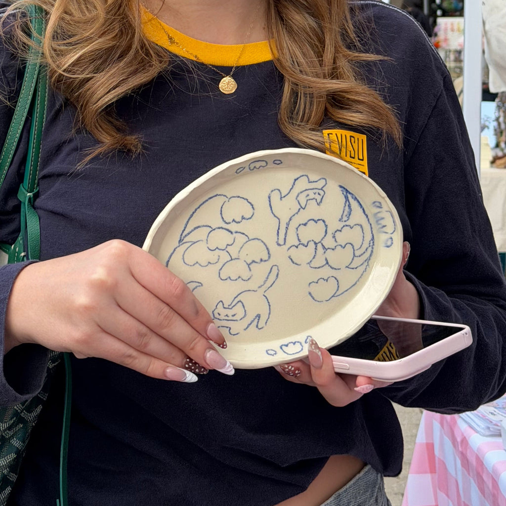 Kitties and the Bluebells | Plate