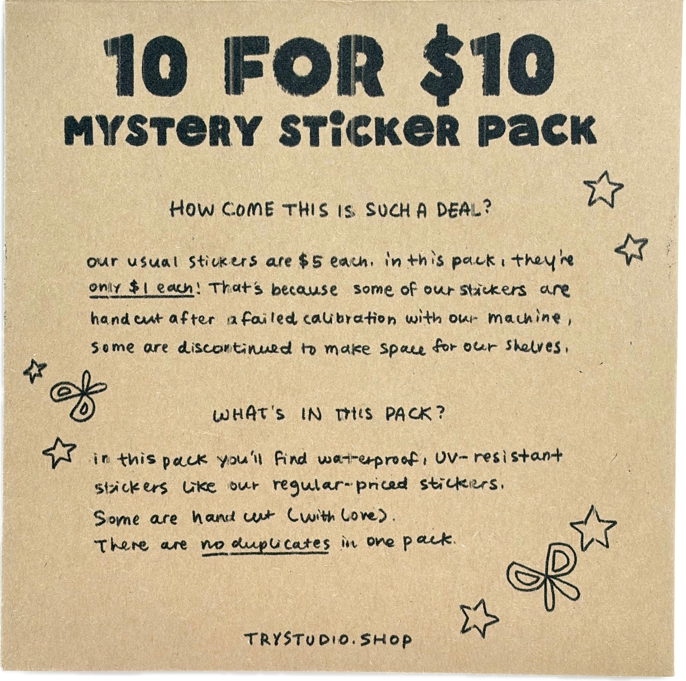 10 for $10 | Sticker Blind Box
