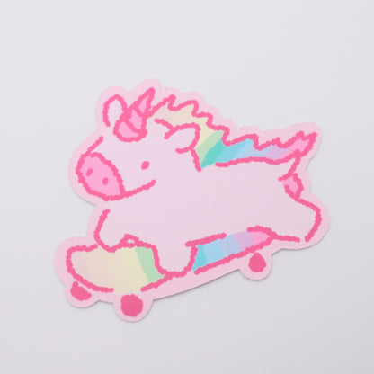 Skateboarding Unicorn | Sticker