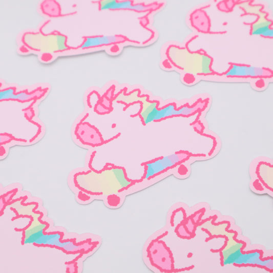Skateboarding Unicorn | Sticker