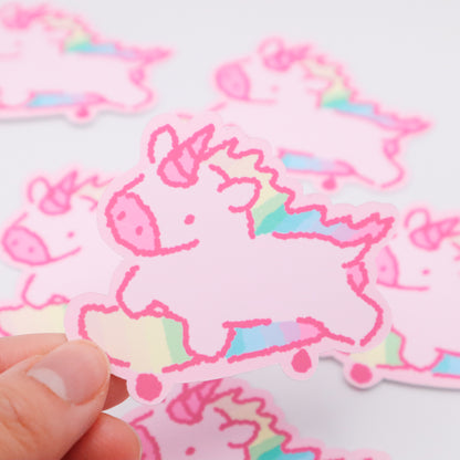 Skateboarding Unicorn | Sticker