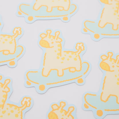 Skateboarding Giraffe | Sticker