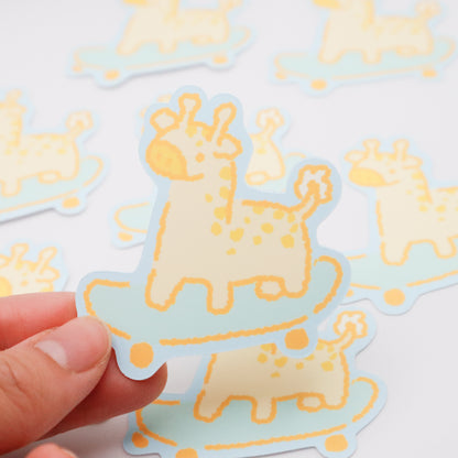 Skateboarding Giraffe | Sticker