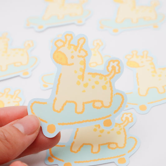 Skateboarding Giraffe | Sticker