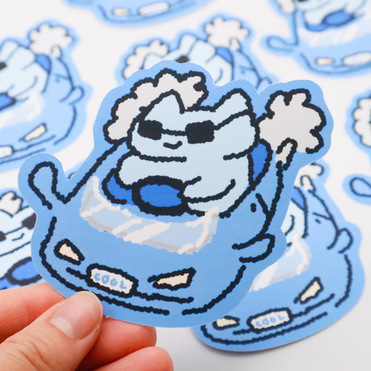 Racecar Kitty | Sticker