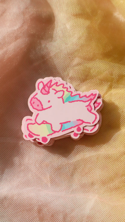 Skateboarding Unicorn | Sticker
